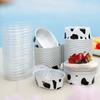 100Pcs 68Ml Aluminum Foil Oval Non-Stick Baking Cups Cake Containers With Clear Lids Heat Resistant For Cakes