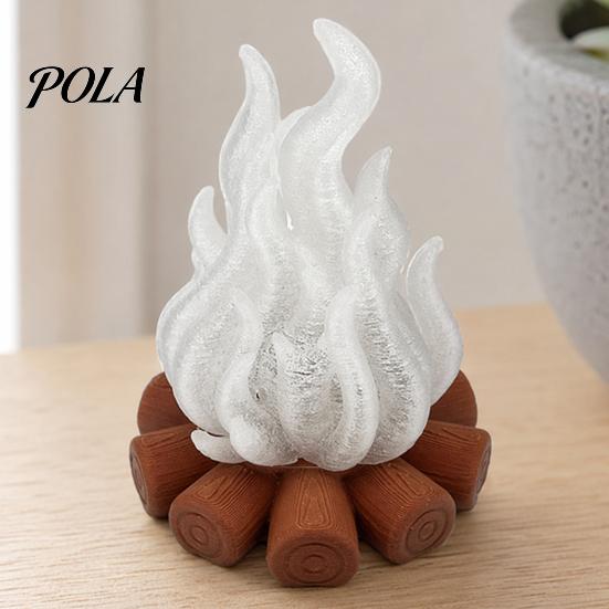 Artistic Handcrafted Decorations 3D Printed Glow in The Dark Campfire Ornament, Centerpiece, Firewood Lamp, Office Desk Art Pieces Creative