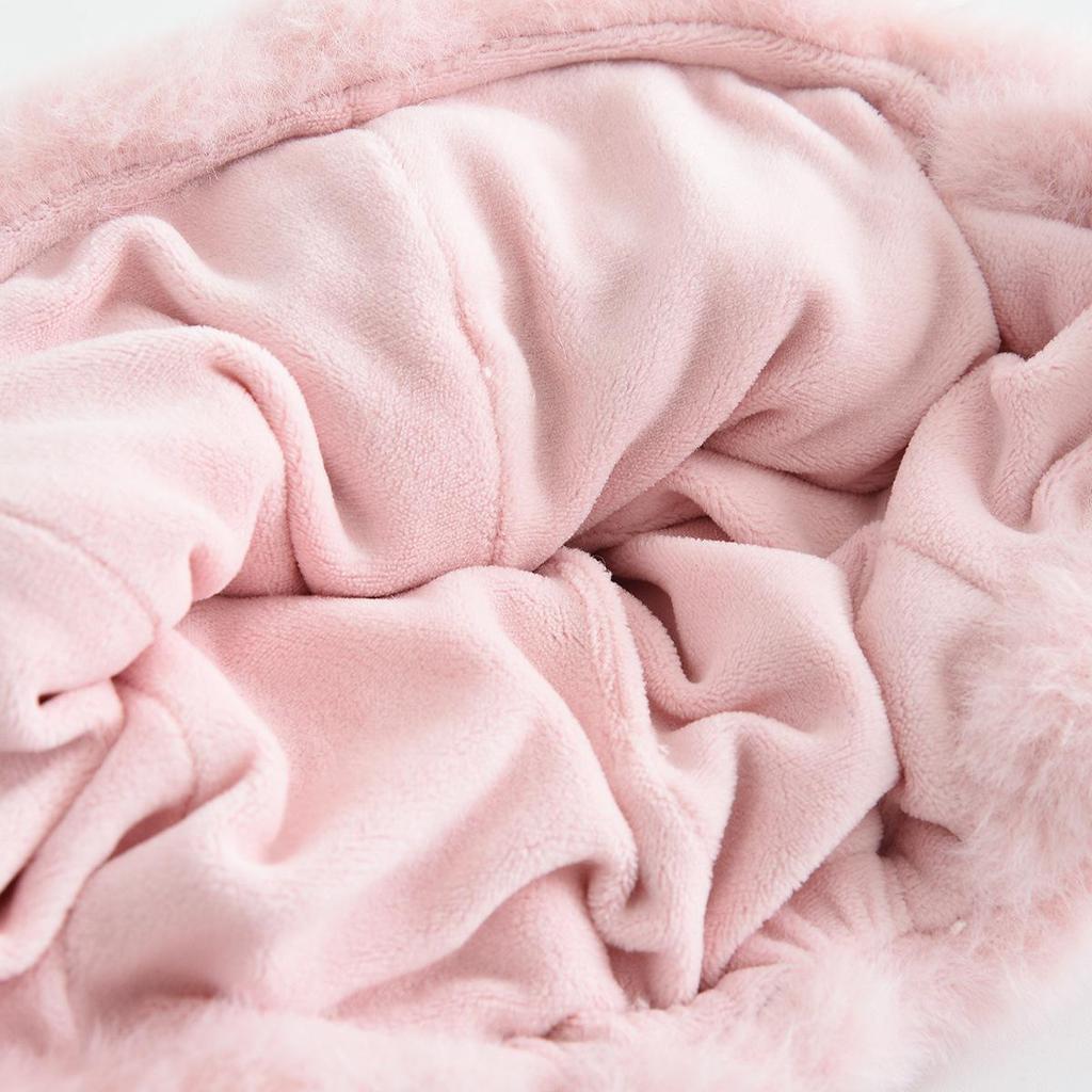 Kids' Cartoon Plush Hat: Warm, Windproof, Ear-Protective Pullover