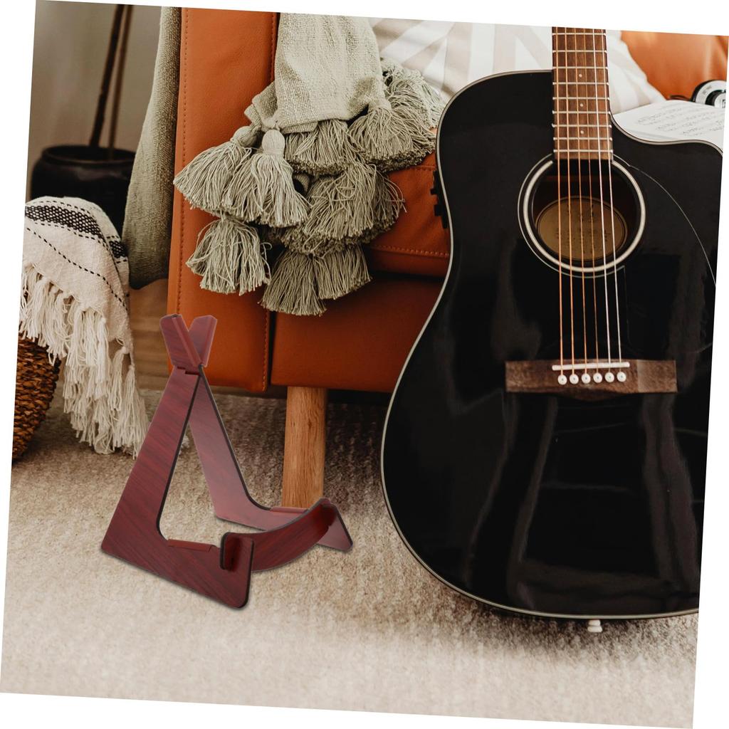 Totority Sanshin Stand, Wooden Removable Design, Stable Floor Stand, Multifunctional Instrument Holder, Compatible with Violin and Banjo, Simple and