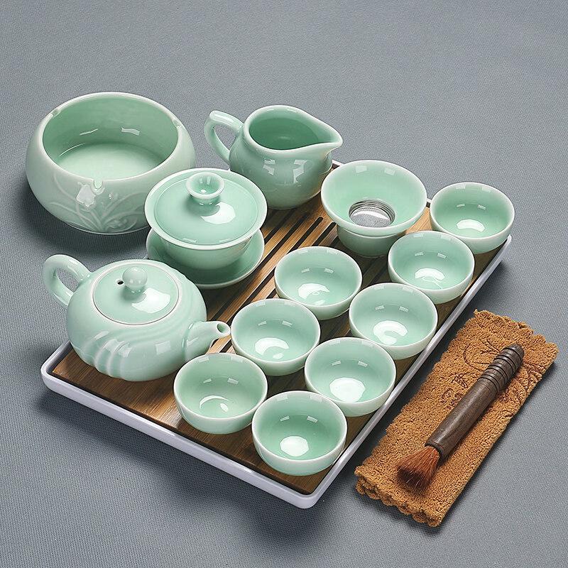 Chinese Celadon Ceramic Kung Fu Tea Set