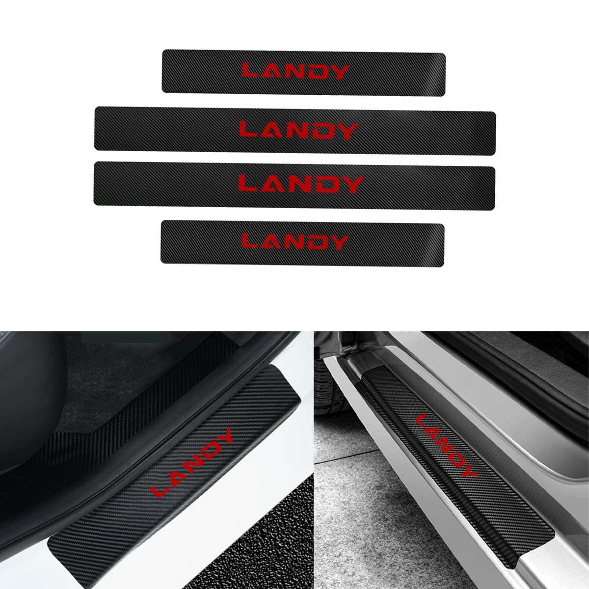 

XYHGM Automotive Exterior Scuff Step Guards for Suzuki New 90 Series Landy 2022 Leather Scuff Step Guards Custom Interior Side Step Door Sill Plate