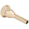 Horn-Mundstück, Lun-Mundstück, Kupfer, Korrosionsbeständig, Verschleißfest, 13,3 mm Durchmesser, Tragbar, Bass-Tuba-Zubehör (Gold)