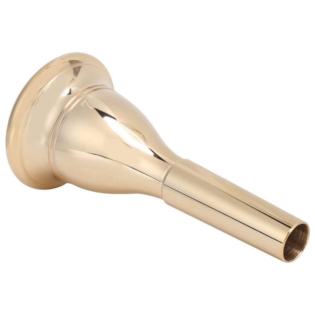 Horn-Mundstück, Lun-Mundstück, Kupfer, Korrosionsbeständig, Verschleißfest, 13,3 mm Durchmesser, Tragbar, Bass-Tuba-Zubehör (Gold)