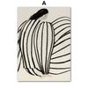 Modern Black Striped Girl Leaves Abstract Posters Prints Modern Minimalist Wall Art Canvas Painting Home Living Room Decoration