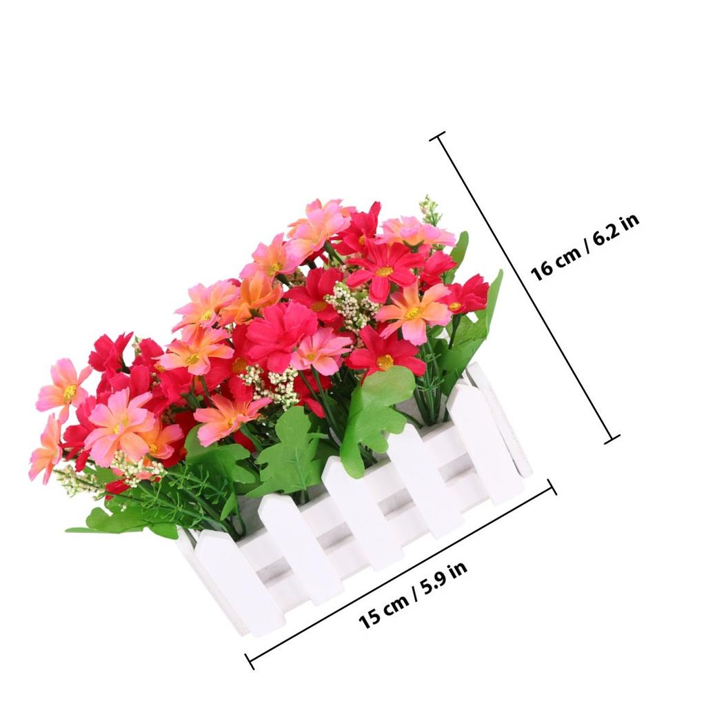 Artificial White Daisy Simulation Flower Realistic Lifelike Home Office Wedding Decoration Photography Props Fence Flower