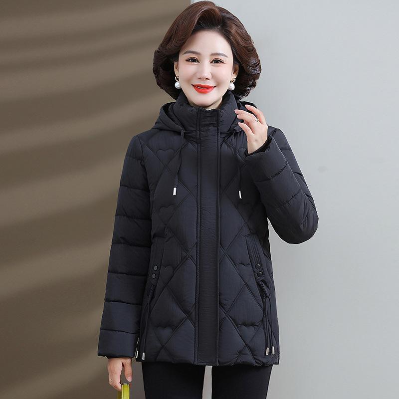 2025 Plus-size Winter New Fashion Padded Jacket Warm, Middle-aged Slim-fit Short Down Cotton Jacket Padded Jacket