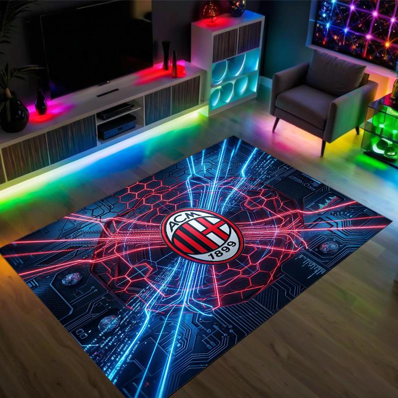 AC Milan Design Crystal Velvet Carpet Cozy Non?Slip Printed Rug For Bedroom Living Room Entrance