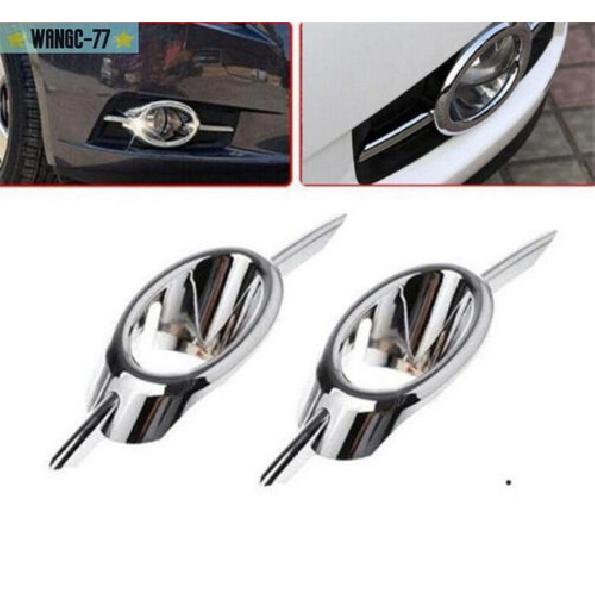 Chrome Front Fog Lamp Decoration Cover Trim 2Pcs For Chevrolet CRUZE 2009-2014