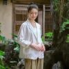 Women's Vintage Cotton-Linen Loose Lapel Shirt - Artistic Casual Style