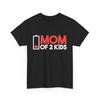 Mother's Day Low Battery Mommy Funny Mom Of 2 Kids T Shirt