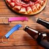 5Pcs Alloy Bottle Opener with Keychain Ring Compact Lightweight Versatile Portable Bottle Opener Keyring Accessory