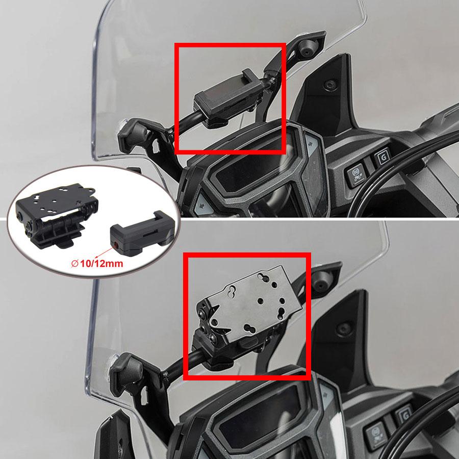 Motorcycle GPS Navigation Bracket Phone Mount Holder For 10/12 mm Crossbar Tube