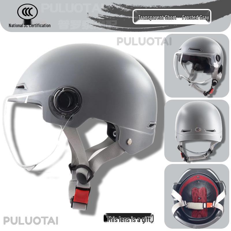 

3C Universal Half-Helmet for Motorcycles and Electric Vehicles - Unisex, All-Season Sun Protection, Certified