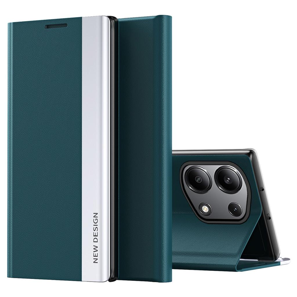 Für Xiaomi Redmi Note 13 Pro 4G/Poco M6 Pro 4G Hülle Ständer Kratzfest Leder Handyhülle