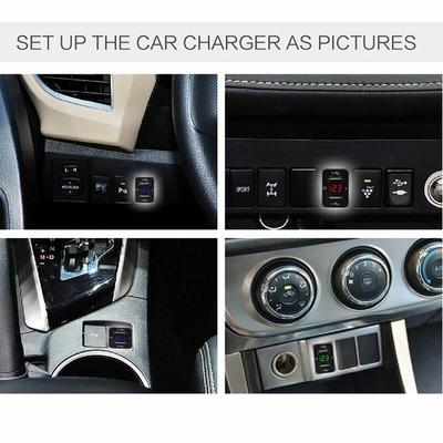 Car Charger Dual USB C PD Ports Phone Quick Charge QC3.0 Auto Adapter Car Cigarette Lighter Socket For COROLLA PRADO Alphard