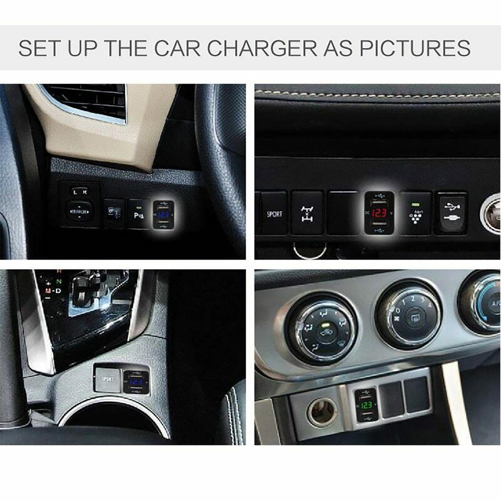 

Car Charger Dual USB C PD Ports Phone Quick Charge QC3.0 Auto Adapter Car Cigarette Lighter Socket For COROLLA PRADO Alphard United States