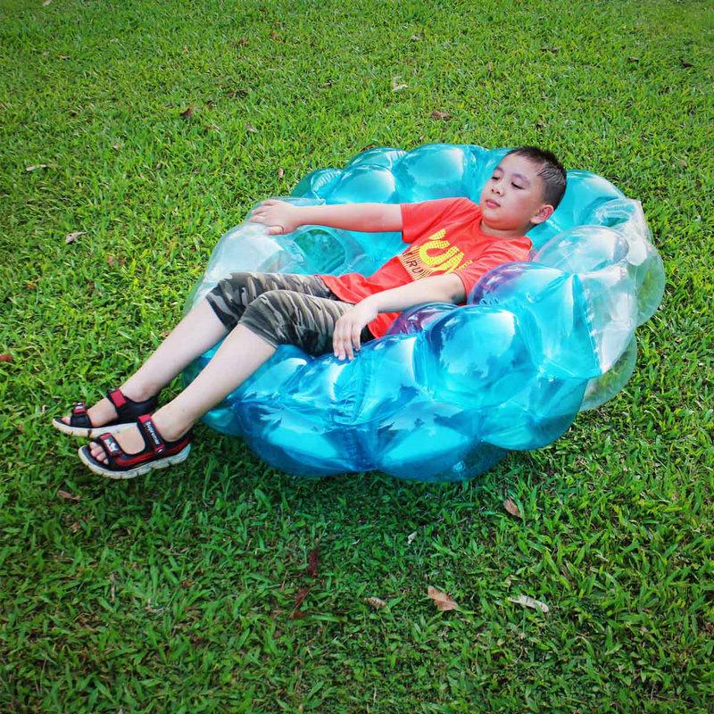 Red and Blue Inflatable PVC Bumper Ball for Kids – Zorb and Impact Toy Ball