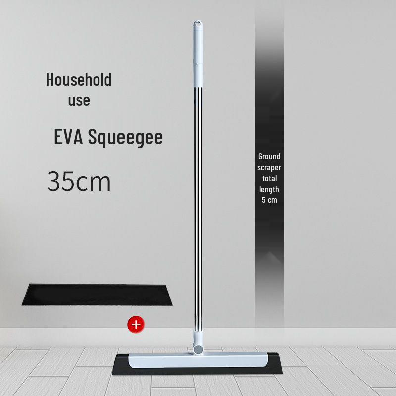 Multi-Purpose Bathroom & Floor Mop and Scraper for Hair and Water