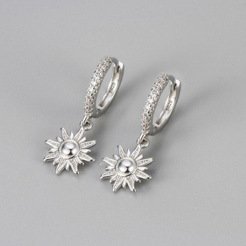 925 Silver Earrings For Women Trendy Heart Star Zircon Earring Jewelry Prevent Allergy Party Accessories Gift