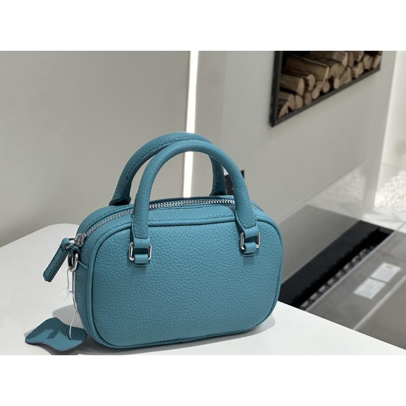 Bowlingtas, Boston Echte Leren Handtas, Niche Enkelvoudige Schouder Crossbody Tas