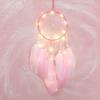 Home Decoration Girl Heart Room Pendant Simple Dream Catcher LED Light Hand-woven Birthday Gift