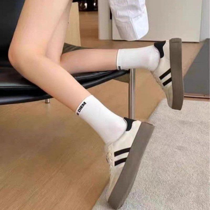 

Sports Shoes Thick Sole Casual Board Shoes Women Cowhide Everything Soft Sole Inside Increase De Training Shoes Platform Shoes 37 бежевий