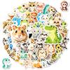 56 Watercolor Hand-Painted Cartoon Animal Graffiti Stickers Cute Penguin Lamb Crocodile Decorative Stickers