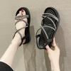 Platform sandals women's summer new models with skirts versatile Roman women's shoes super soft non-slip lightweight muffin beach shoes women