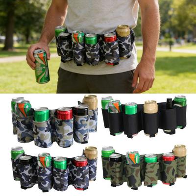1/2Pcs Beer Belt Adjustable 6 Men Women Soda Can Holster Pack Beer Outdoor Camping Hiking