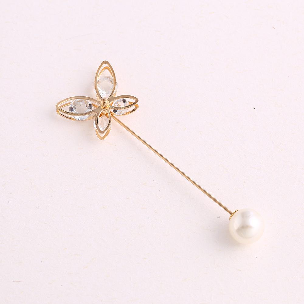 Pearl Waist Pin Brooch for Adjustable Skirt Fit