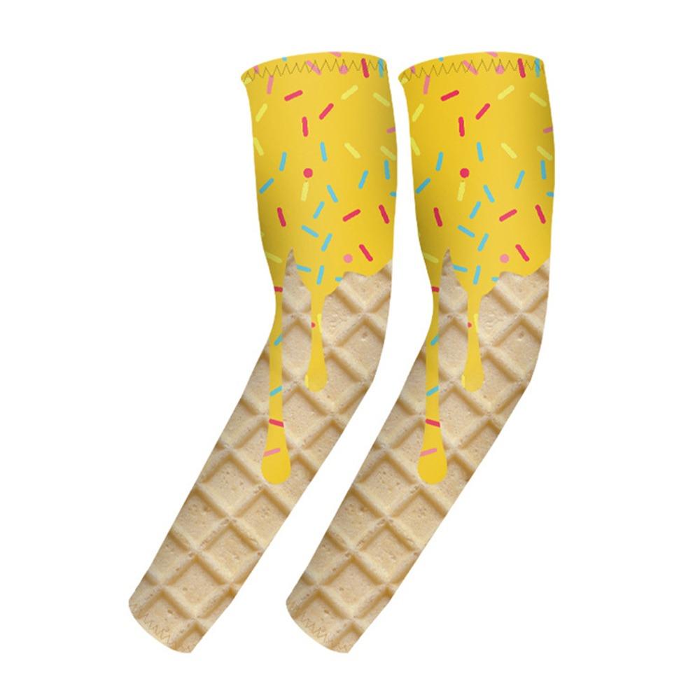 Ice Cream Arm Sleeves Cooling Sun Protection Sleeves NEW Protective Sleeves  Sports