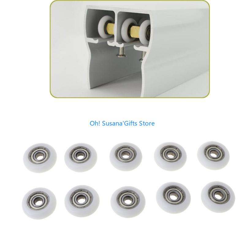 

090D 10Pcs Nylon Plastic Pulley Circular Bearing Pulley Sliding Conveyors Nylon Wheel China Mainland