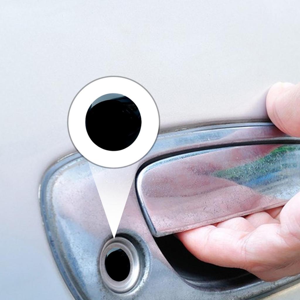 Auto Türschloss Schraubenabdeckung, Auto Schloss Schutzaufkleber, 4 Tragbare Kohlefaser Aufkleber