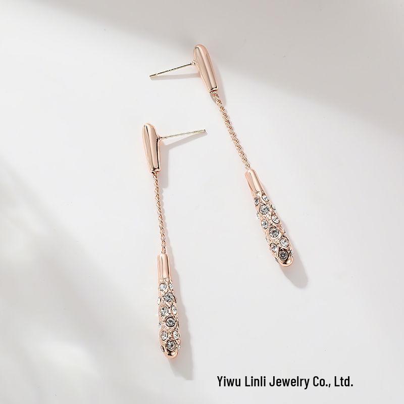 925 Silver Needle Non-Piercing Ear Clips for Women – Long Dangle, Painless, Simple Mori and Cold Style Stud Earrings