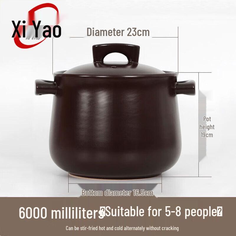 Xiyao Dry Burn Resistant Ceramic Clay Casserole Pot