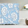 High Quality Washable Fabric Bathroom Curtains 3D Printing Shower Curtain Polyester Bath Screens Home Decoration With 12 Hooks