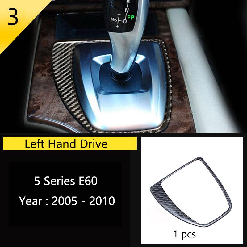 Carbon Fiber For BMW 5 Series E60 Car Inner Gearshift Air Conditioning CD Panel Door Armrest Decorative Cover Trim Car Sticker