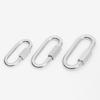Stainless Steel Quick Links Screw Lock Climbing Gear Carabiner Safety Snap Hook Carabiners Chain Connecting Ring
