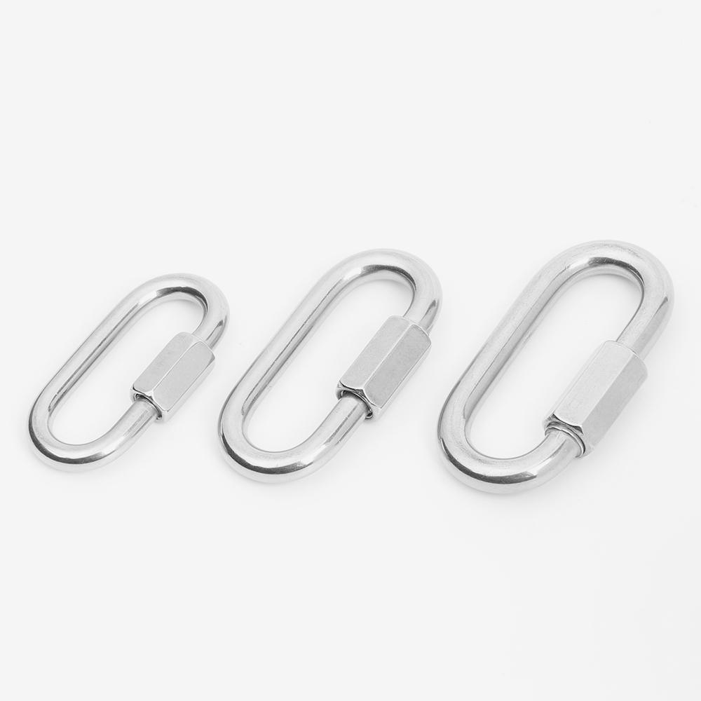 Chains Buckles Screw Lock Chain Connecting Ring Carabiners Climbing Gear Carabiner Safety Snap Hook