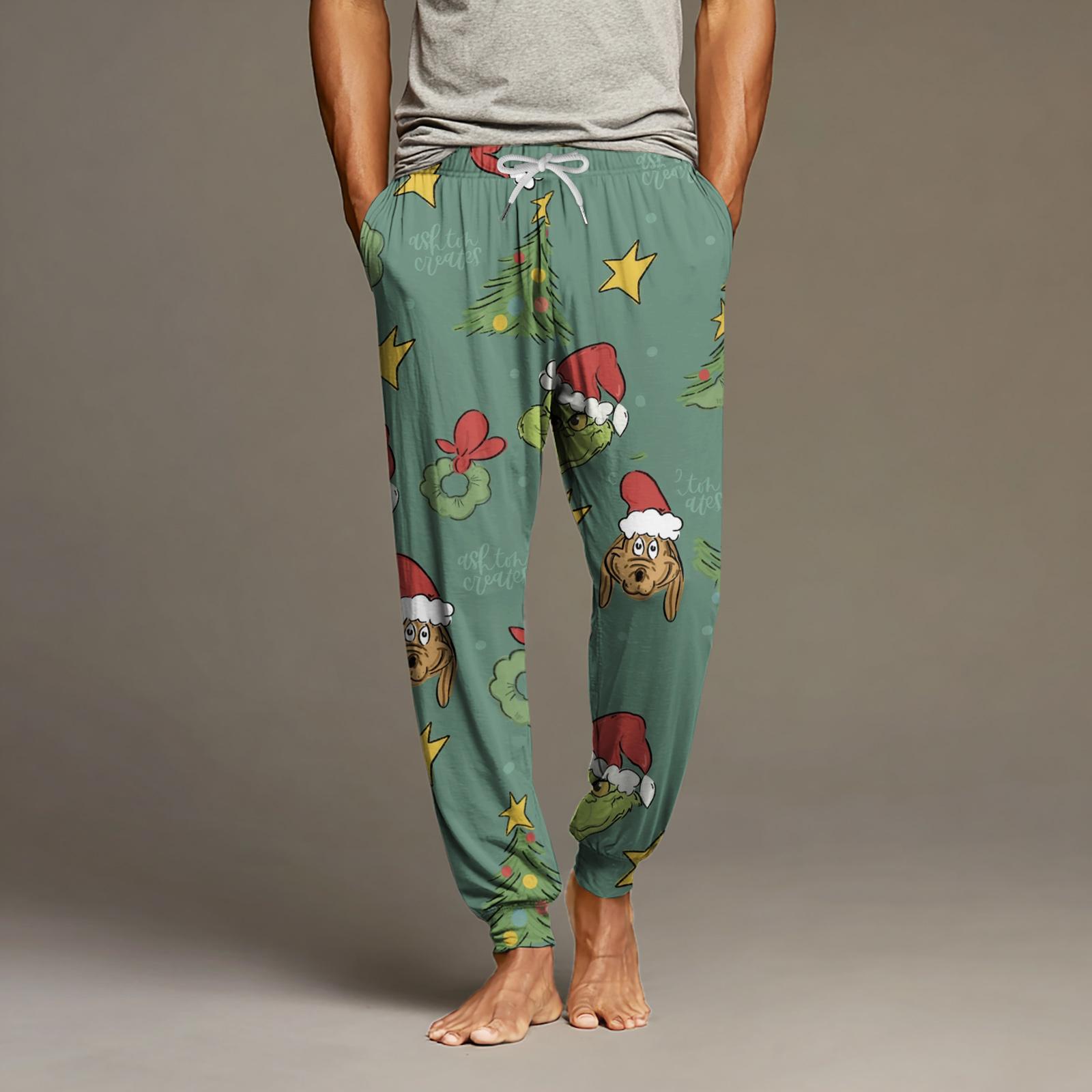 

Чоловічі повсякденні штани з кишенями на кулісці, штани для дому та сну XL