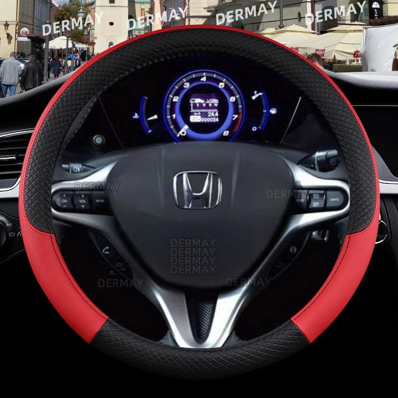 For Honda Civic 2004 2006 2007 2008 2009 2012 2013 2014 2015 Car Steering Wheel Cover PU Leather Non-slip Auto Accessories