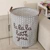 Waterproof Cotton Linen Laundry Basket and Toy Storage Hamper