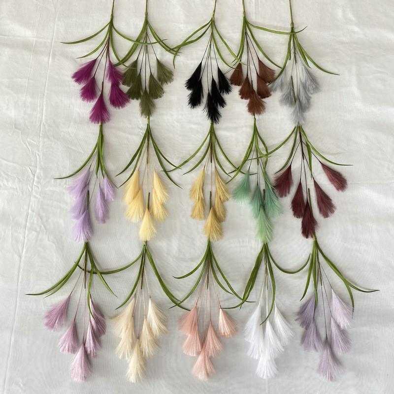 Reed Faux Feather Grass Stems For Outdoor Events And Photo Props Decoration