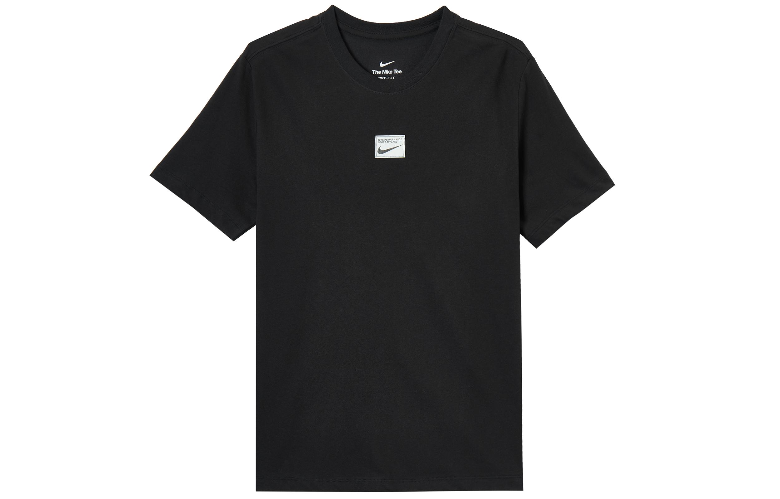 Nike T Shirts Men s Black Crew Neck Moderate Straight Fit DX0972-010 S