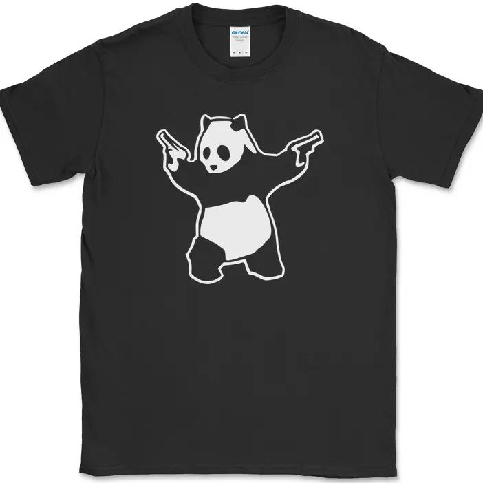 

Panda with Guns T-Shirt Funny Animal Bear Humor Novelty Gift Tee XL