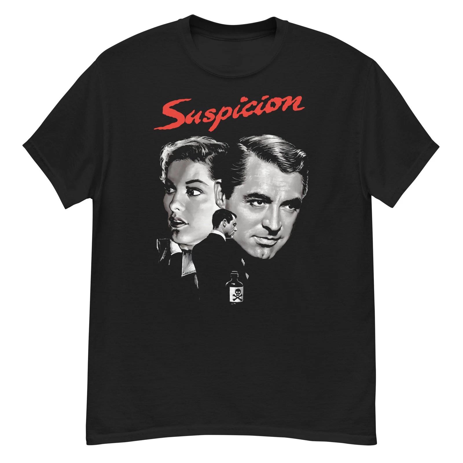 Suspicion cult Hitchcock thriller fan art t-shirt 4XL