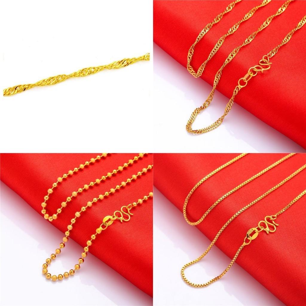 Messing Vergoldete Halskette Trendiges Wasserwellen-Design Geschenk für Alle**