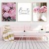 Pink Peony Canvas Painting Poster and Print Flower Letter Quote Nordic Wall Art Floral Picture Bedroom Decor Home Decoration Art