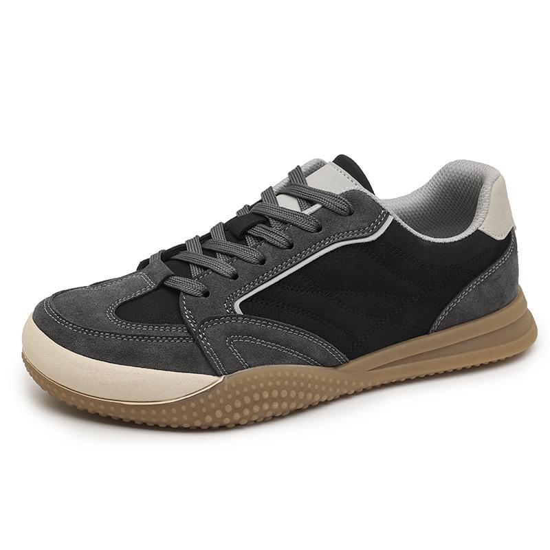 Autumn black leather sports Forrest Gump board shoes soft sole non-slip casual moral training shoes